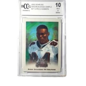 2002 Donruss #47 Chris Chambers NFL Trading Card Beckett Grade 10 MT
